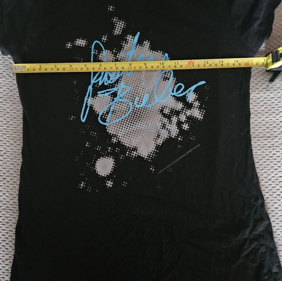 ๐3/$25๐ Vintage Justin Bieber~T-Shirt~Black~ Size L girls ~Authentic 2009 - Picture 5 of 8